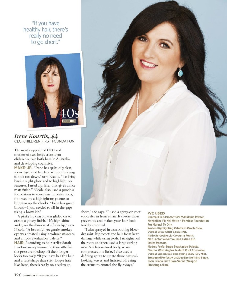 Australian Womens Weekly magazine page layout